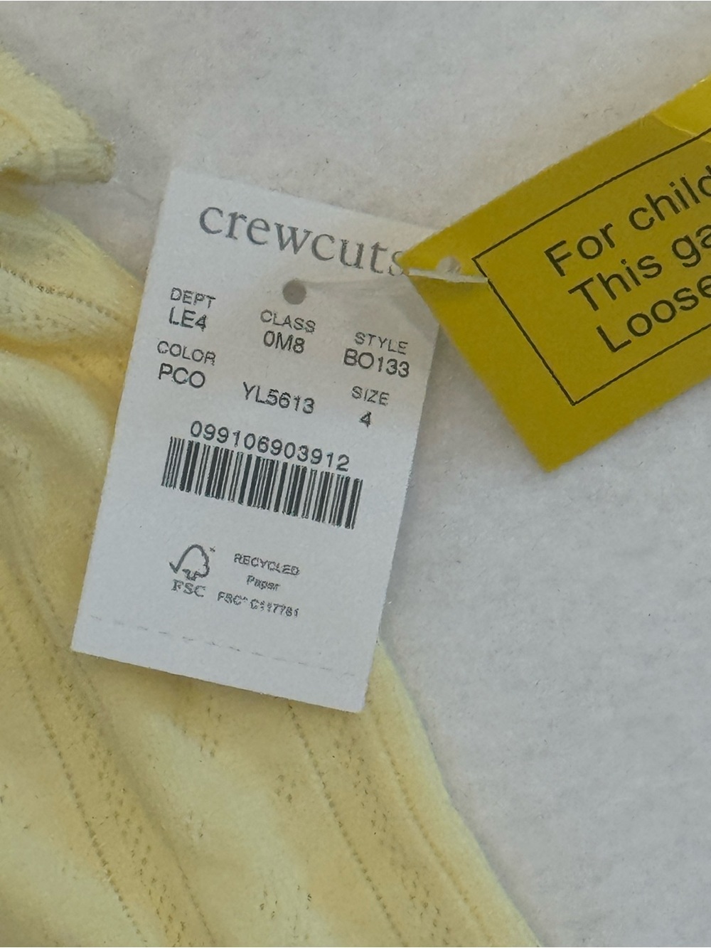 Crewcuts Pale Yellow Ribbed Tank & Shorts Set - Picture 2 of 3
